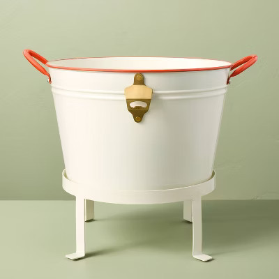 12.9L Beverage Tub Stand Cream - Hearth & Hand™ with Magnolia | Target