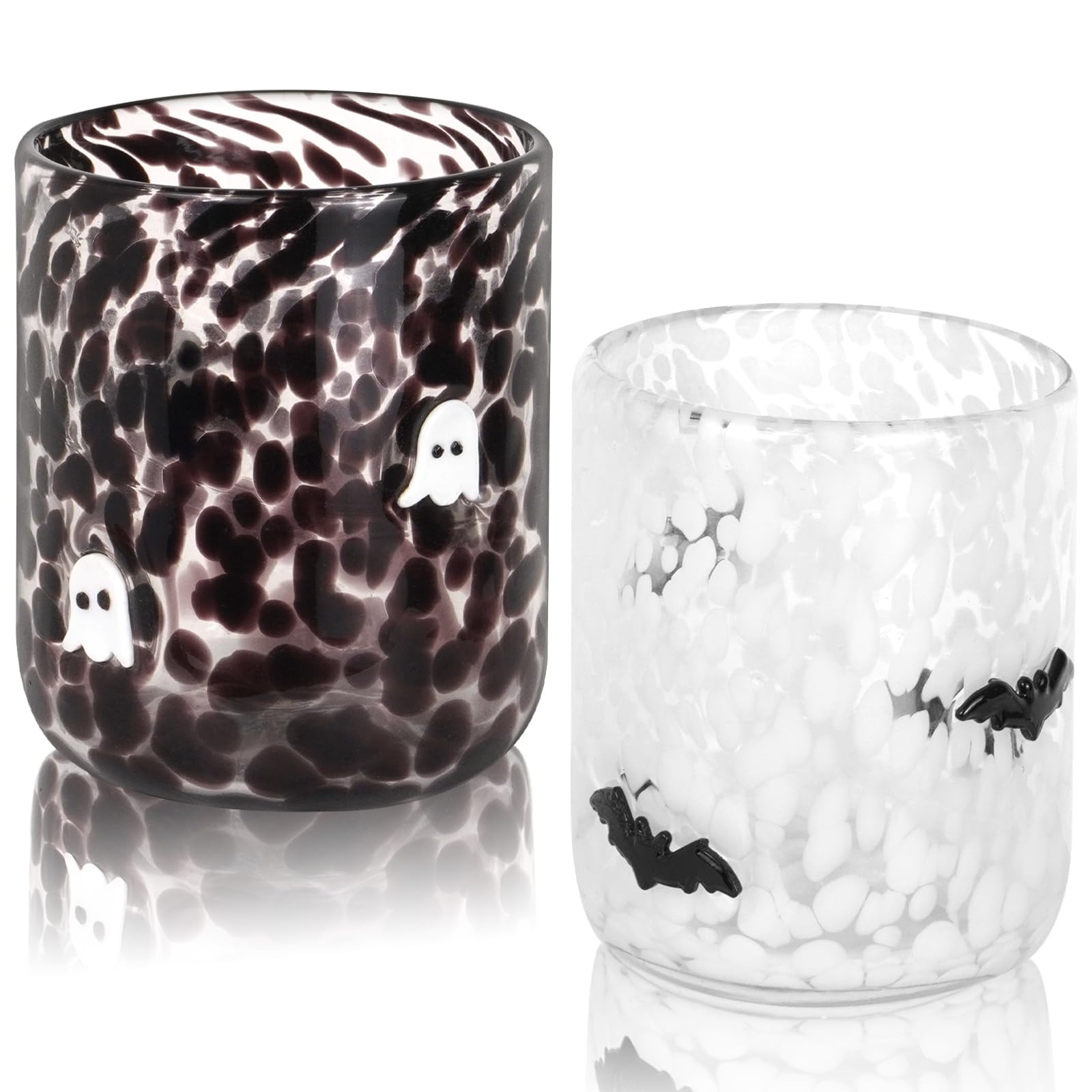 2 Pcs Halloween Icon Juice Glasses, 14oz Icon Stemless Drinking Glasses Set, Ideal for Gift & Hal... | Amazon (US)