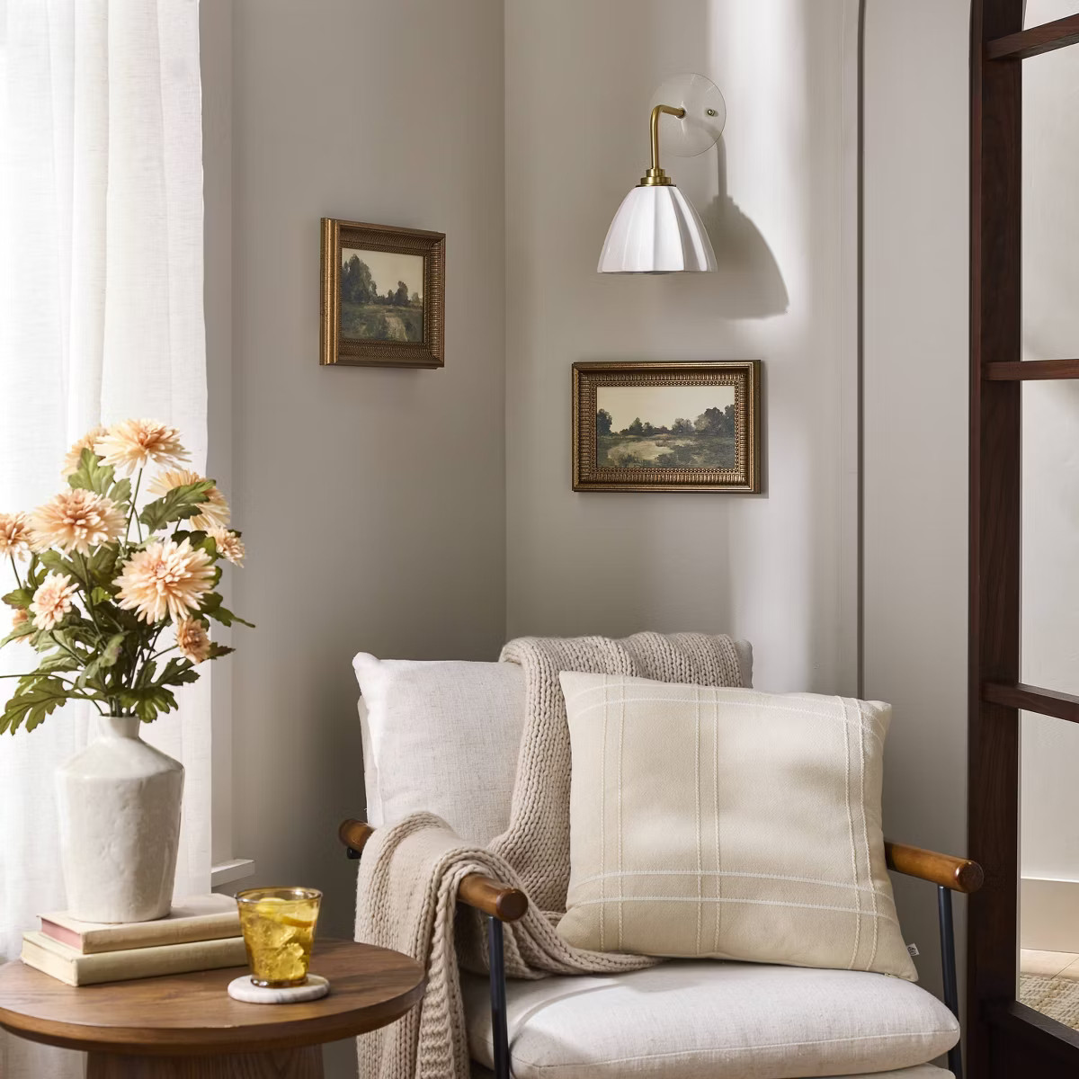 18"x18" Cross Stripe Square Throw Pillow Washed Tan - Hearth & Hand™ with Magnolia | Target