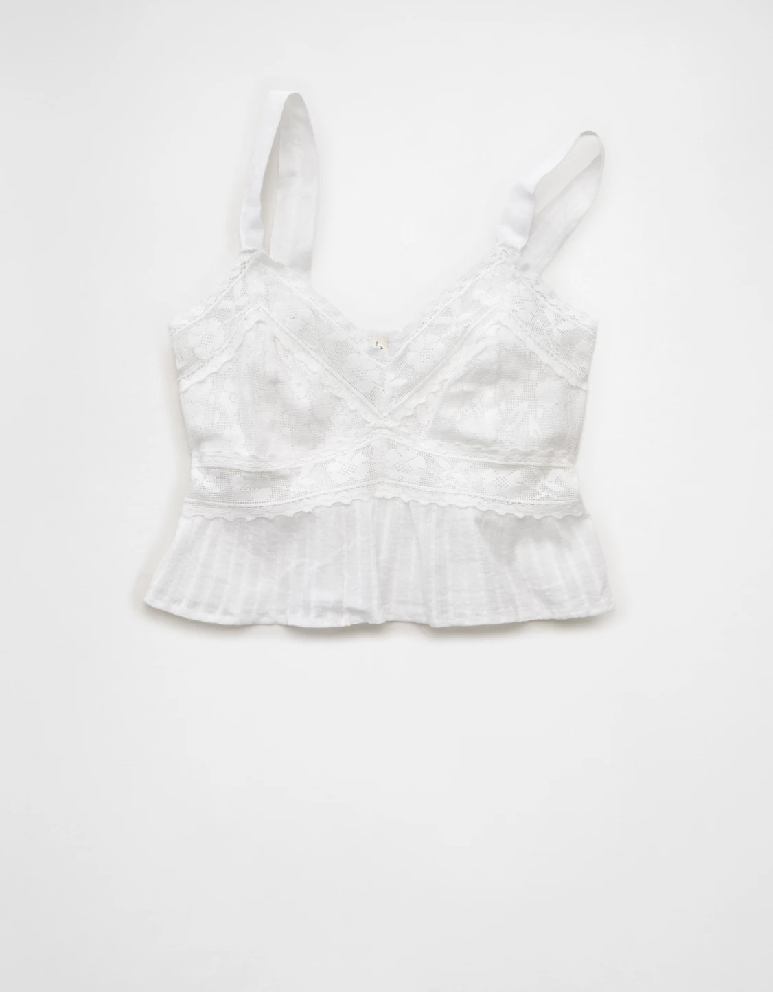 AE Lace Trim Babydoll Cami | American Eagle Outfitters (US & CA)