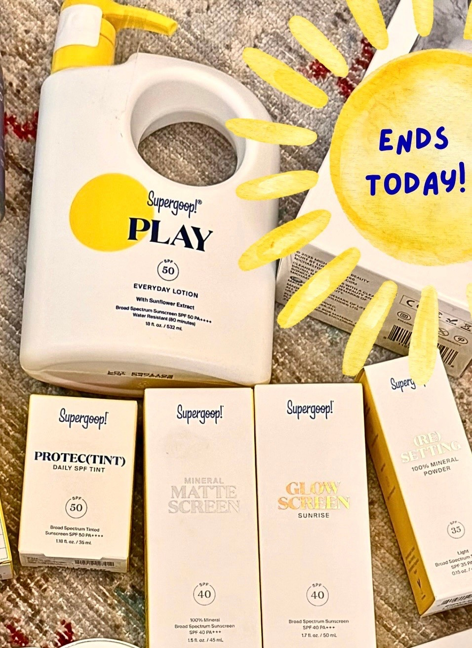 Supergoop’s ONLY sale of the season ends today ☀️ The bundles are seriously the best value and the giant Play pump has been our family favorite for years because it rubs in so easily with way less mess and waste. 

Also obsessed with Glow Screen and the new scented Play sprays 👀 If you’ve been waiting to stock up, this is the time! 🔗👇 #ad

#LTKSaleAlert #LTKTravel #LTKSwim