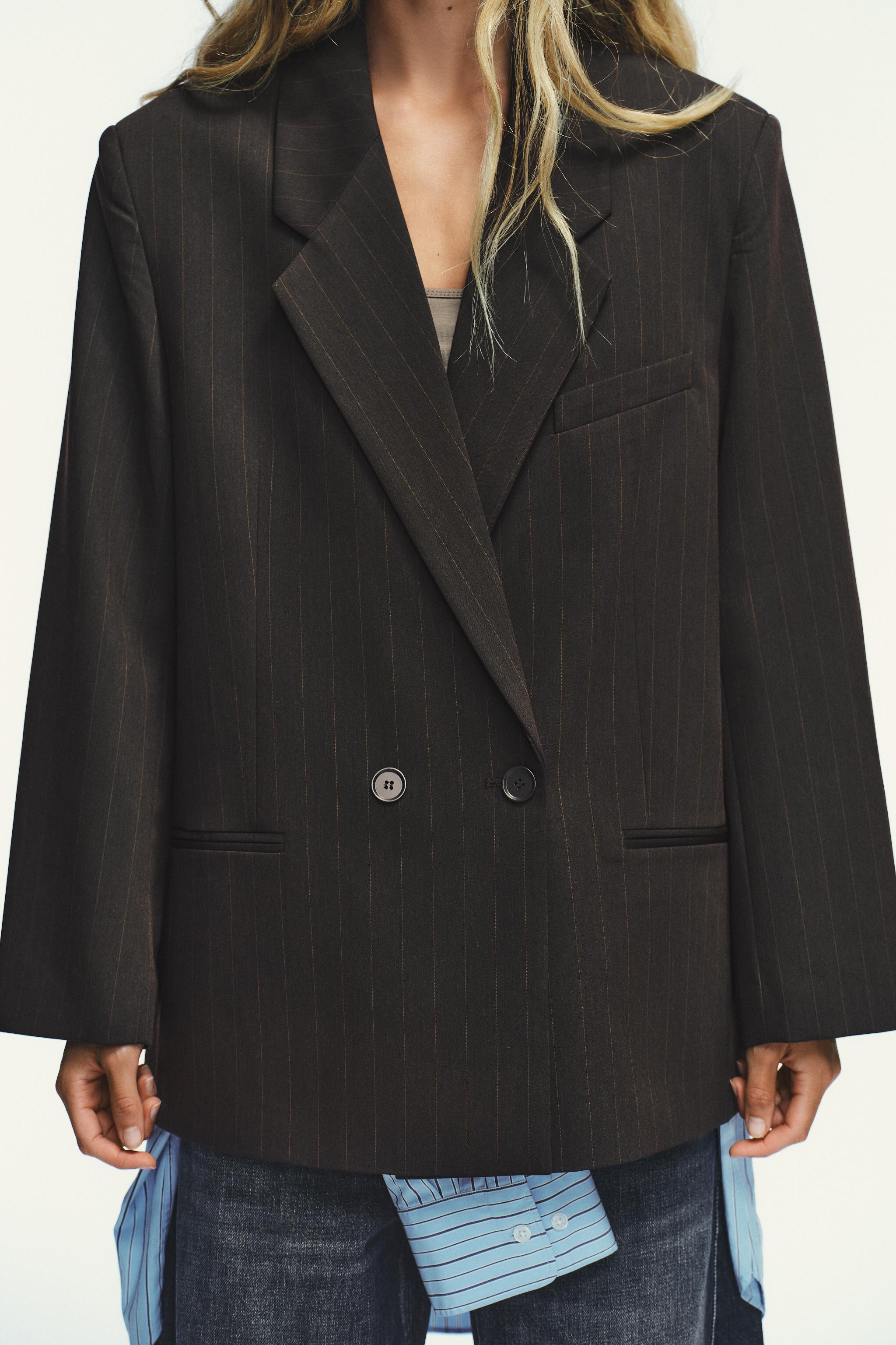OVERSIZED PINSTRIPE BLAZER | Zara US