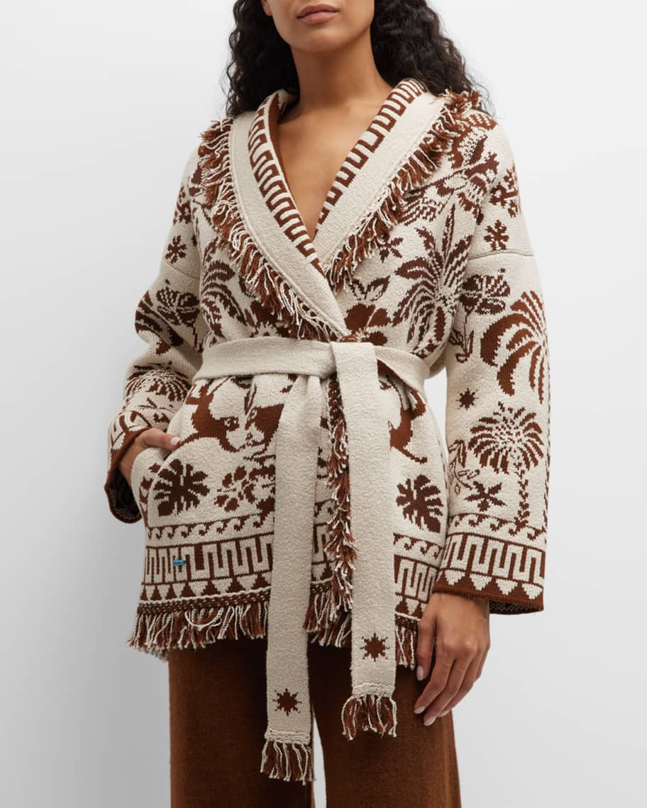 Alanui Explosion of Nature Belted Cardigan | Neiman Marcus