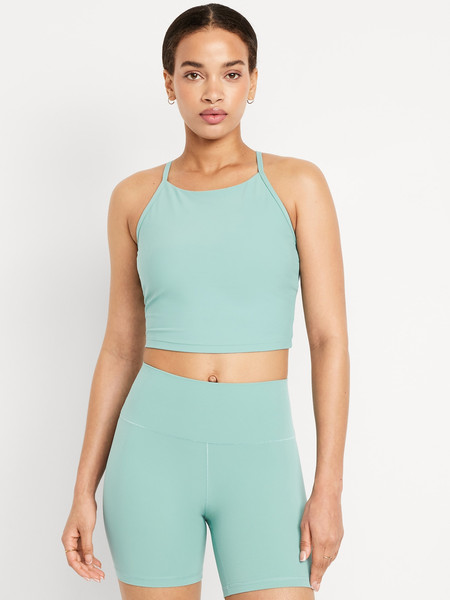 Light Support StudioSmooth Longline Sports Bra | Old Navy (US)