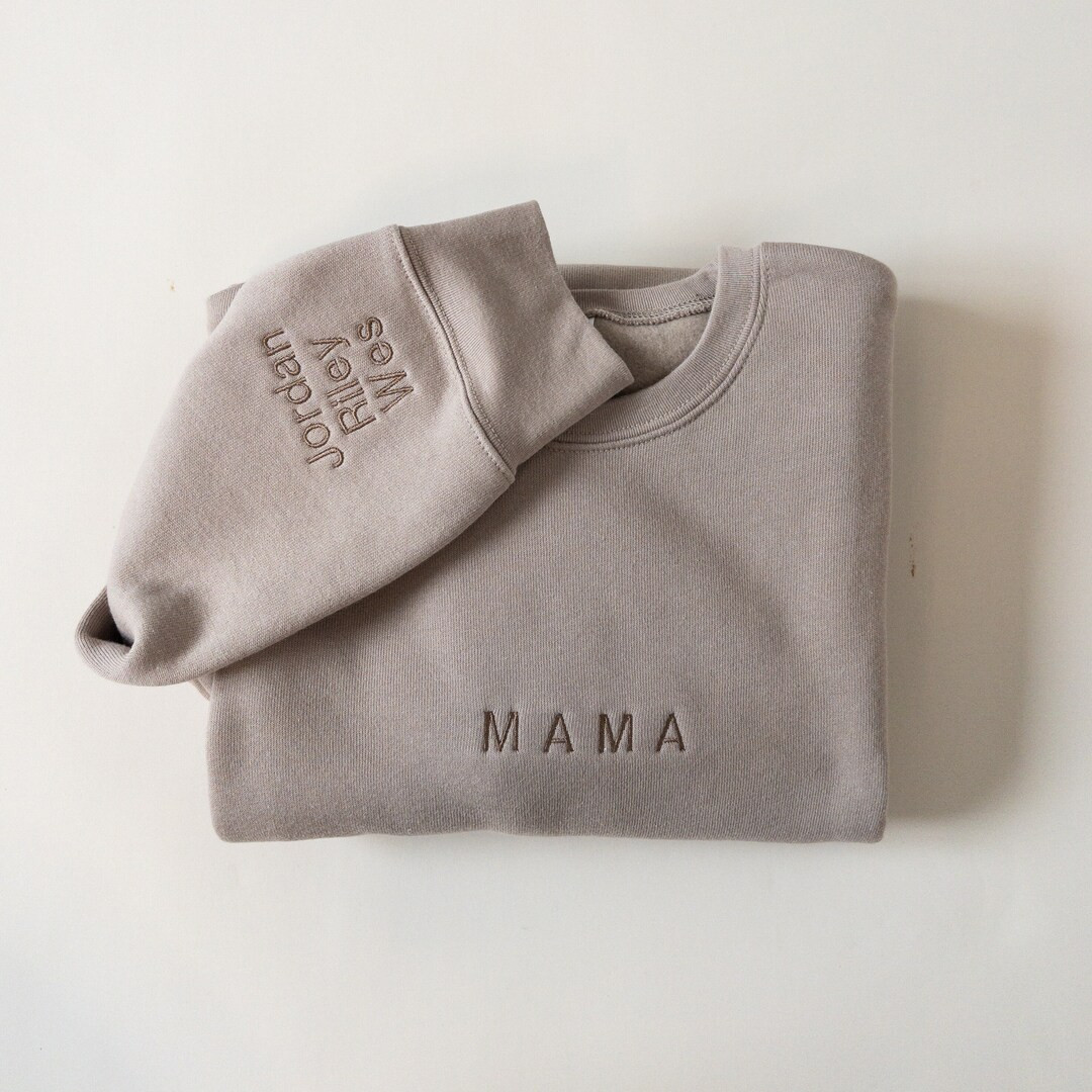 MAMA, Dad, Uncle, Auntie, Grandpa, Grandma Neutral Embroidered Sweatshirt Adult Unisex Plus Sizes... | Etsy (US)