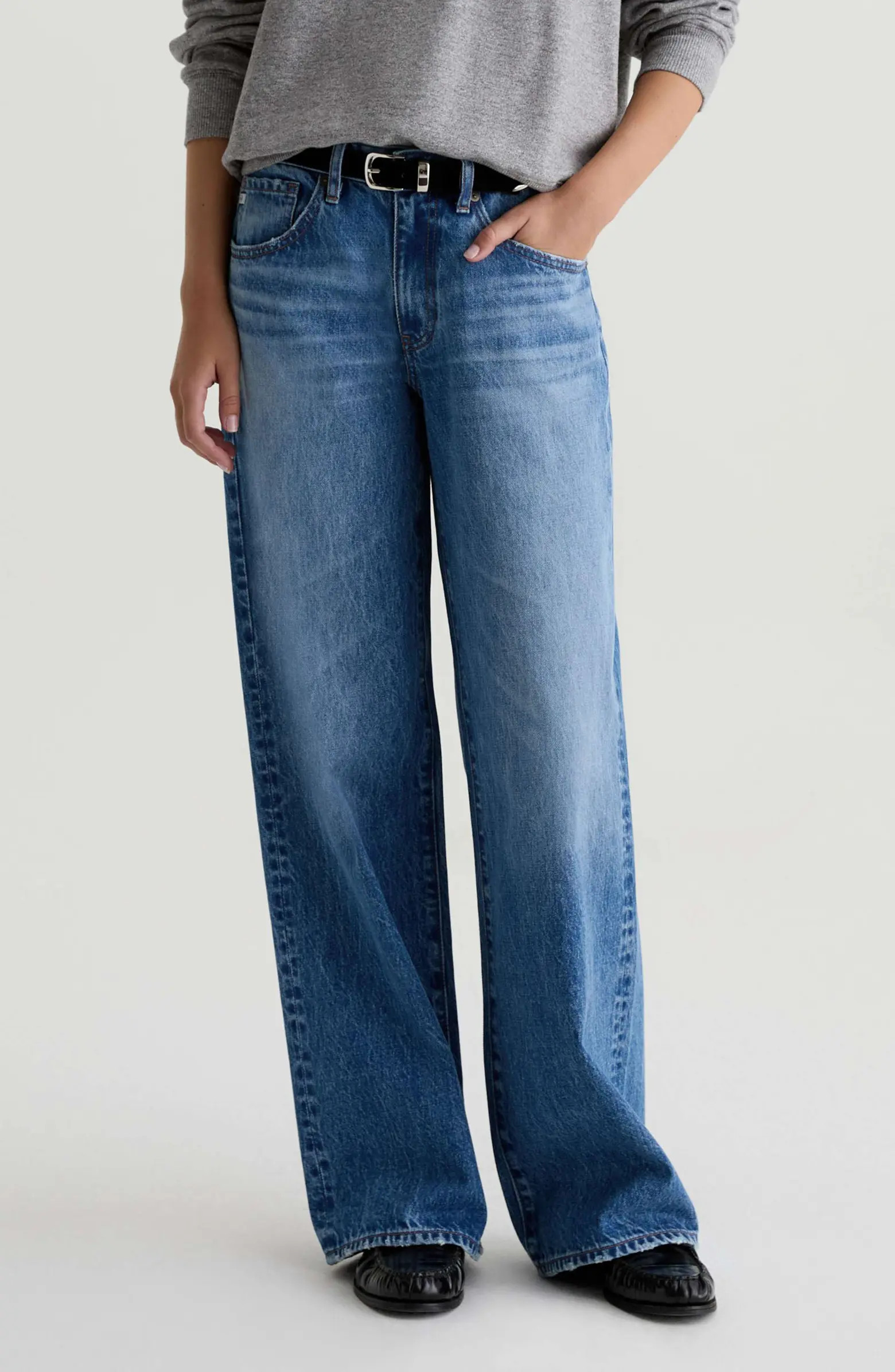 Adria Low Rise Baggy Wide Leg Jeans | Nordstrom