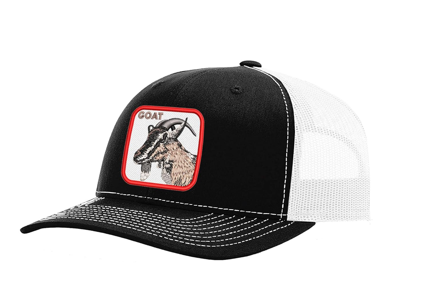 Goat Trucker Hat for Men - Embroidered Farm Animal Mesh Cap, Greatest of All Time Design, Stylish... | Amazon (US)