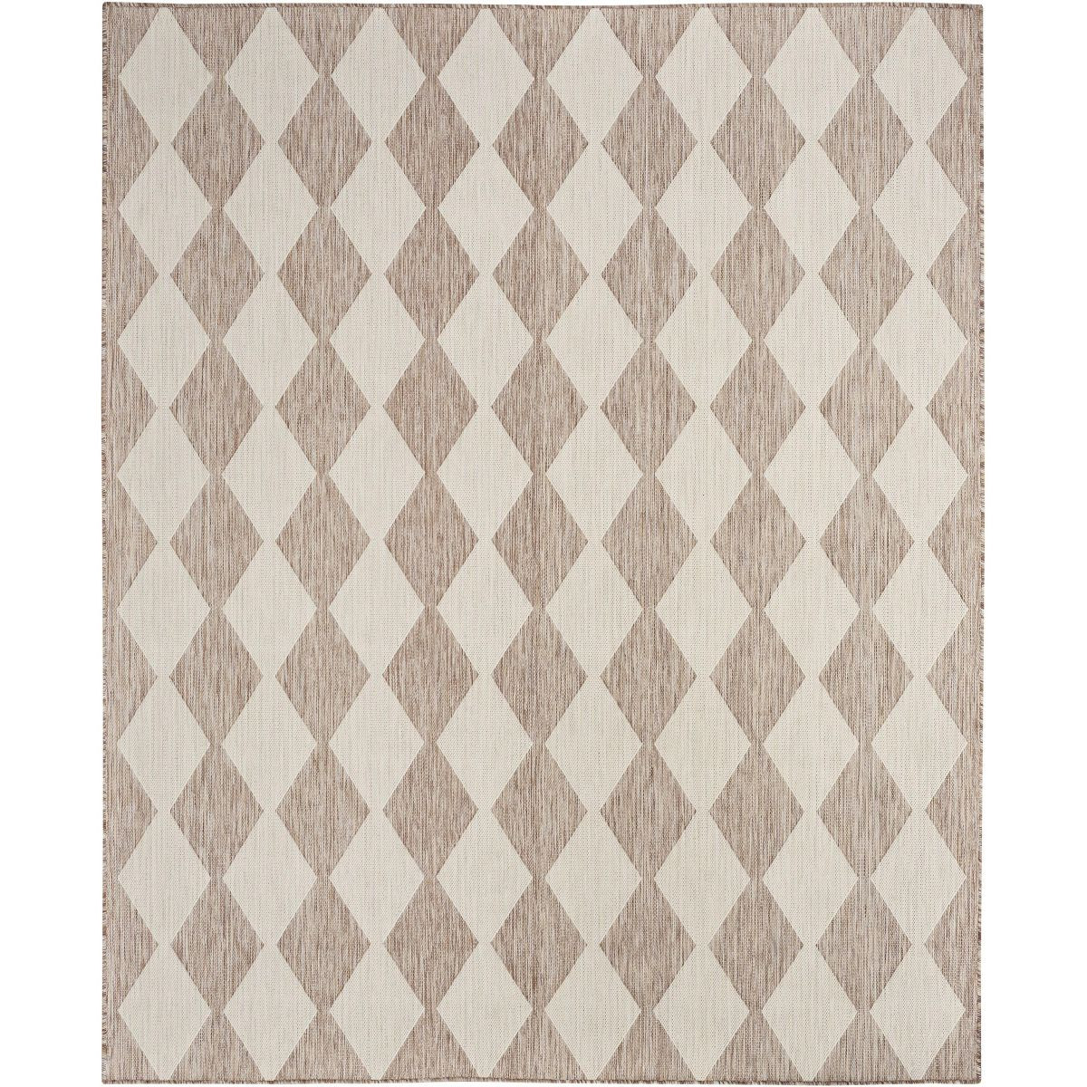 Nourison Positano 5' x 7' Beige Diamond Modern Flatweave Indoor/Outdoor Rug | Target