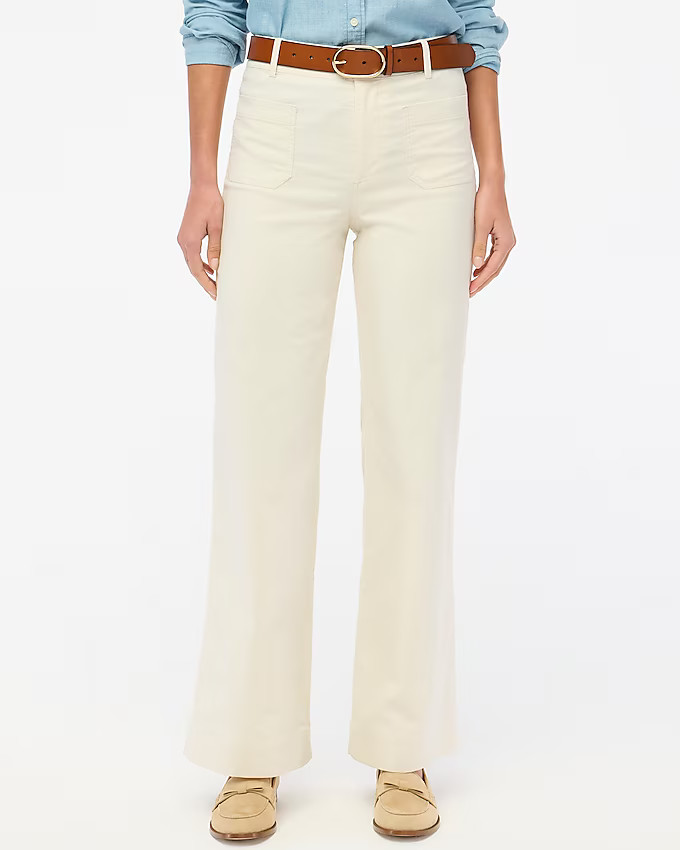 High-rise patch-pocket wide-leg pant | J.Crew Factory