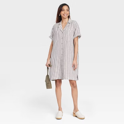Women's Short Sleeve Button-Front Shirtdress - Universal Thread™ | Target