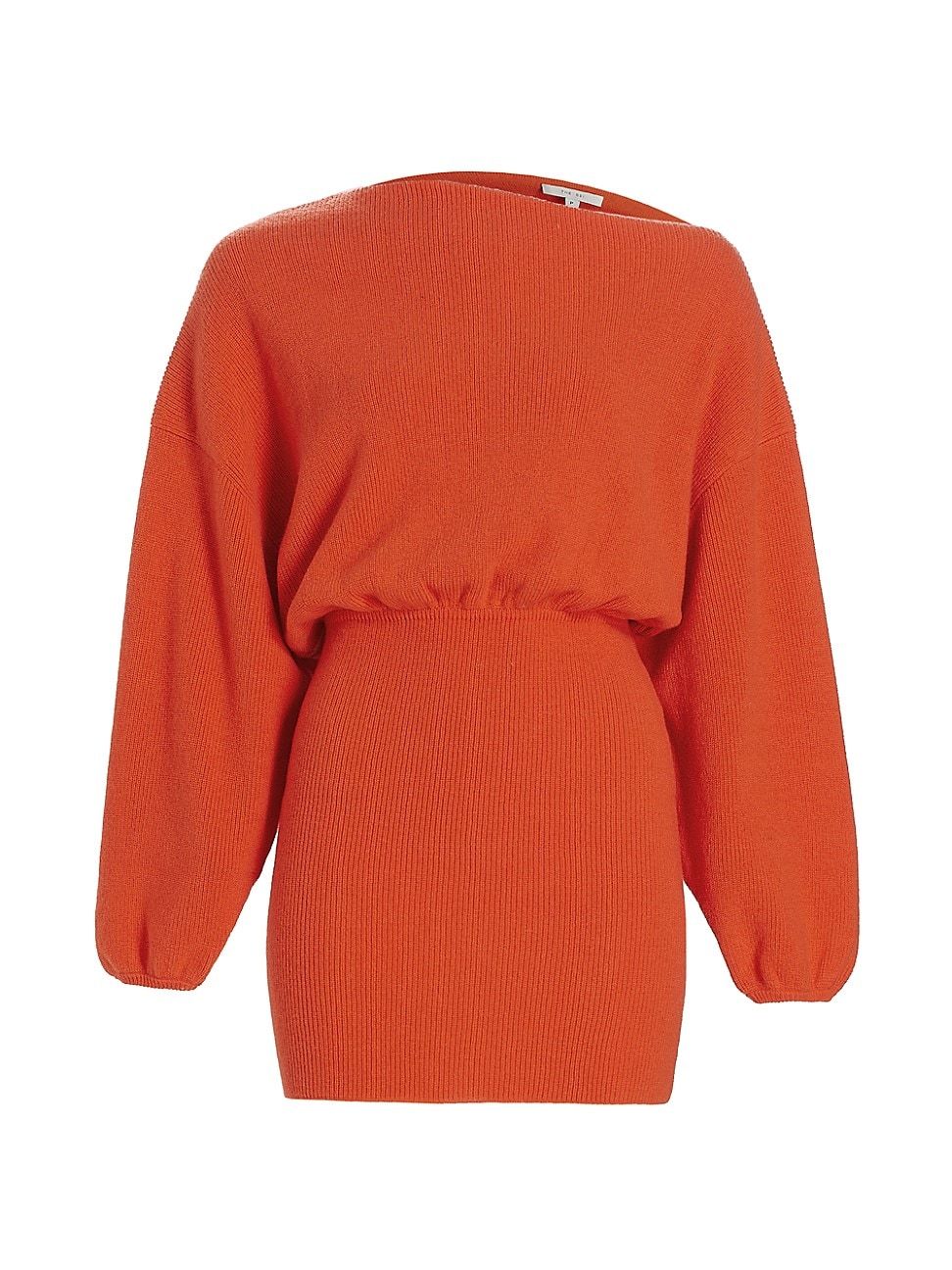Women's Off-Shoulder Rib-Knit Minidress - Orange - Size Small | Saks Fifth Avenue