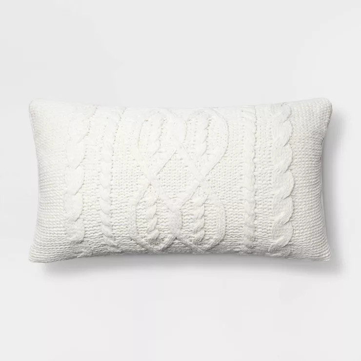 Oversized Cable Knit Chenille Throw Pillow - Threshold™ | Target