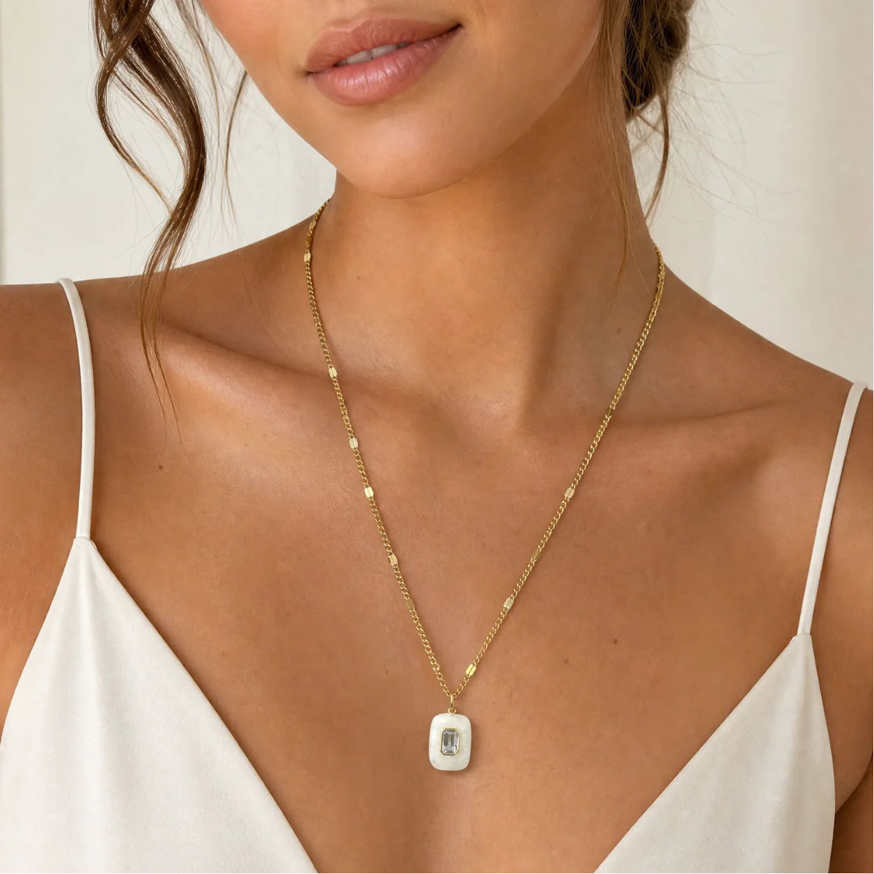 Moonstone and Aquamarine Charm Necklace | Joy Dravecky Jewelry