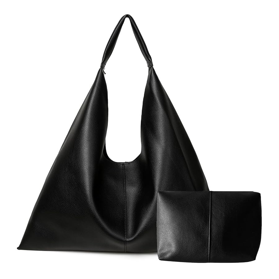 Leather Tote Bag, Oversized Hobo Bags, Large Tote Bag for Women Work, Vegan Leather Handbags Trav... | Amazon (US)