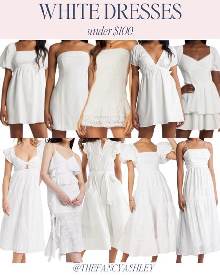 White dresses under $100! Great for graduation or the bride! 

#LTKStyleTip #LTKFindsUnder100 #LTKSeasonal