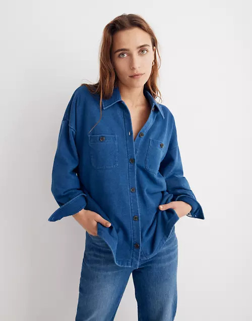 Indigo Terry Shirt-Jacket | Madewell