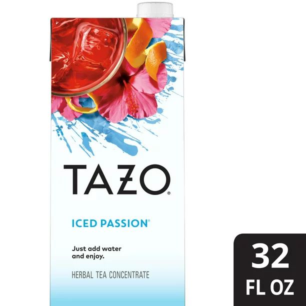 Tazo Herbal Tea Iced Passion Concentrate 32 oz | Walmart (US)