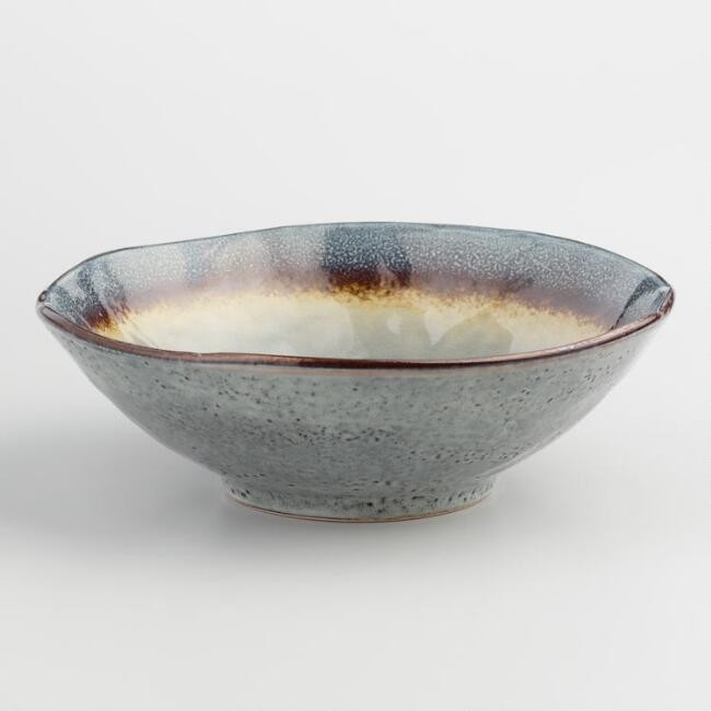 Gray Reactive Glaze Serving Bowl | World Market