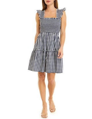 Women's Sleeveless Smocked Yarn Dyed Dress | Belk