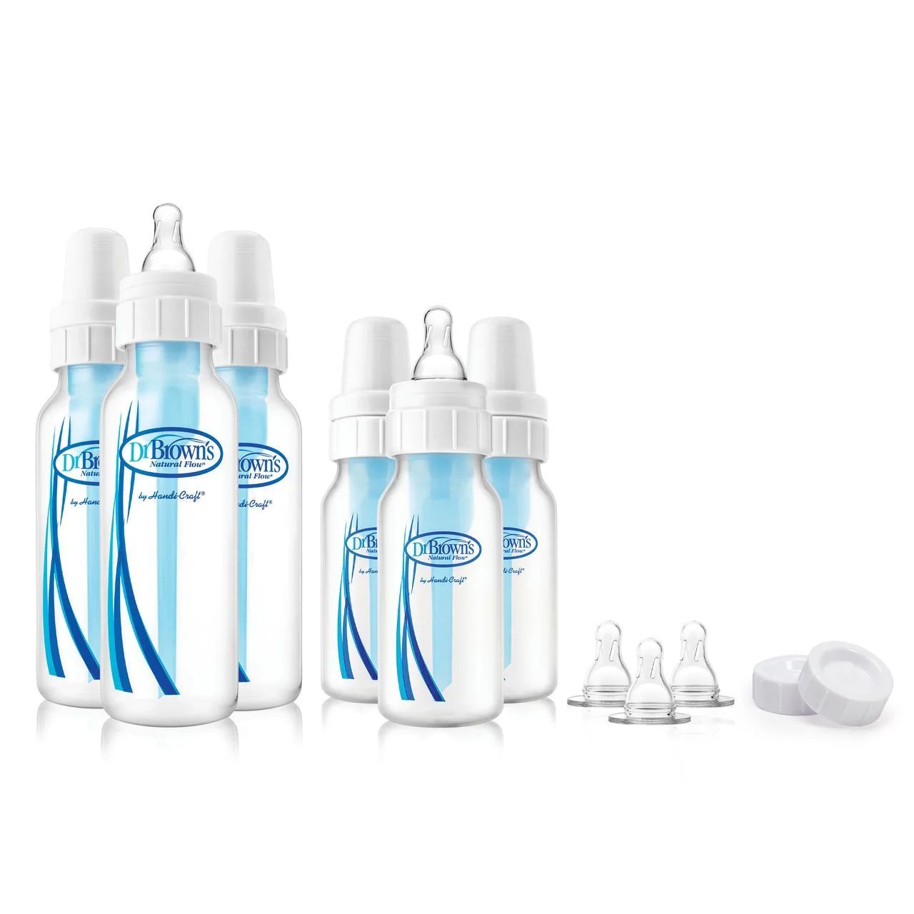 Dr. Brown's Natural Flow Original Baby Bottle Gift Set, (0m+), Clear, 6-Count | Walmart (US)