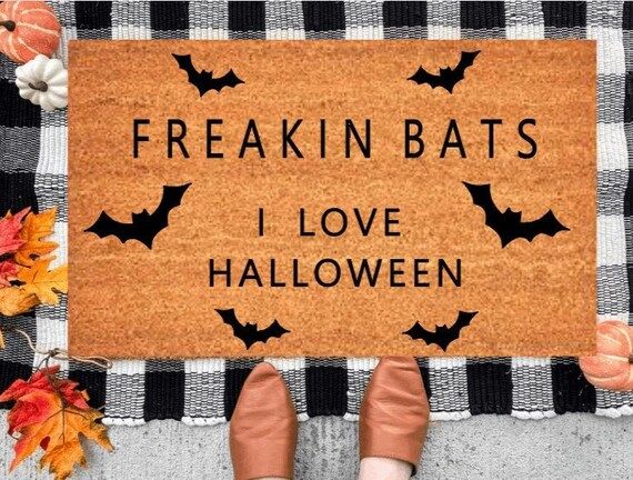 Freakin Bats I Love Halloween Doormat | Etsy | Etsy (US)