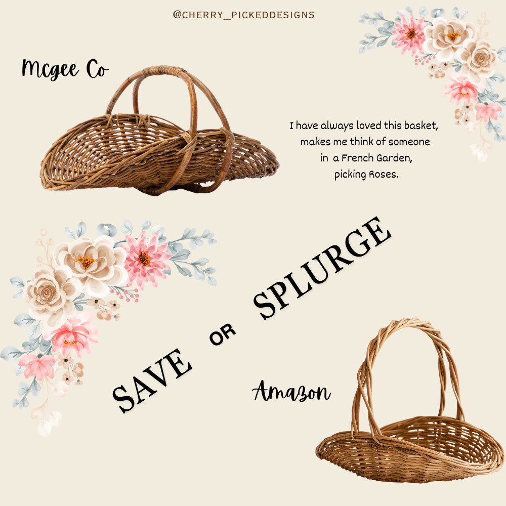🌼Save or Splurge? Amazon or Mcgee and Co.


🪻I have loved this basket ever since I laid eyes on it. Reminds me of a French Market, I can just see someone picking flowers in a garden and placing them in. Just in time for Spring, choose from either Mcgee or Amazon. 


 

 #LTKGiftGuide #LTKSeasonal #LTKFindsUnder50