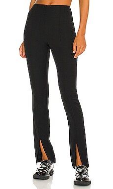 MORE TO COME Jenny Slit Front Pant in Black from Revolve.com | Revolve Clothing (Global)