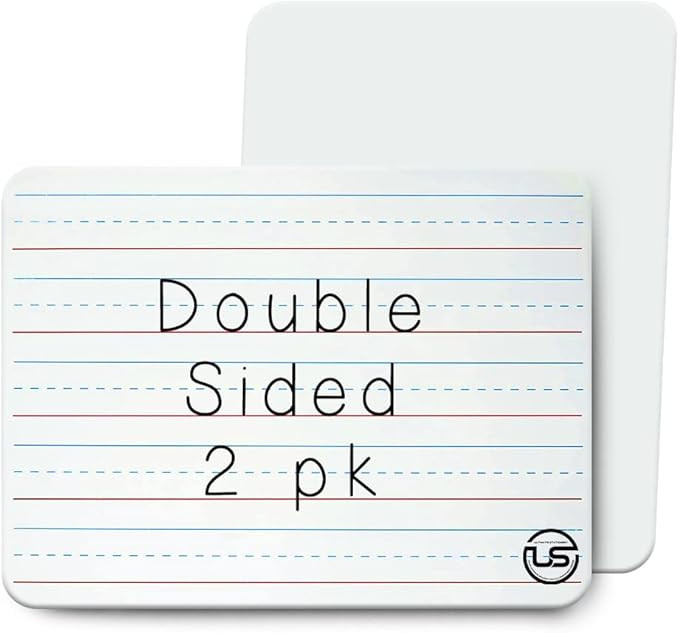 Small White Dry Erase Board for Kids 2pk.| Double Sided Lapboard Mini Ideal Dry Erase Board Perfe... | Amazon (US)