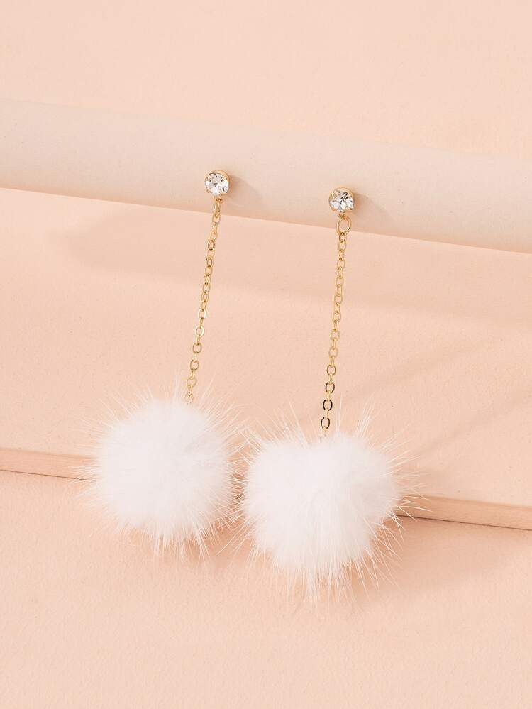 Pom-pom Drop Earrings | SHEIN