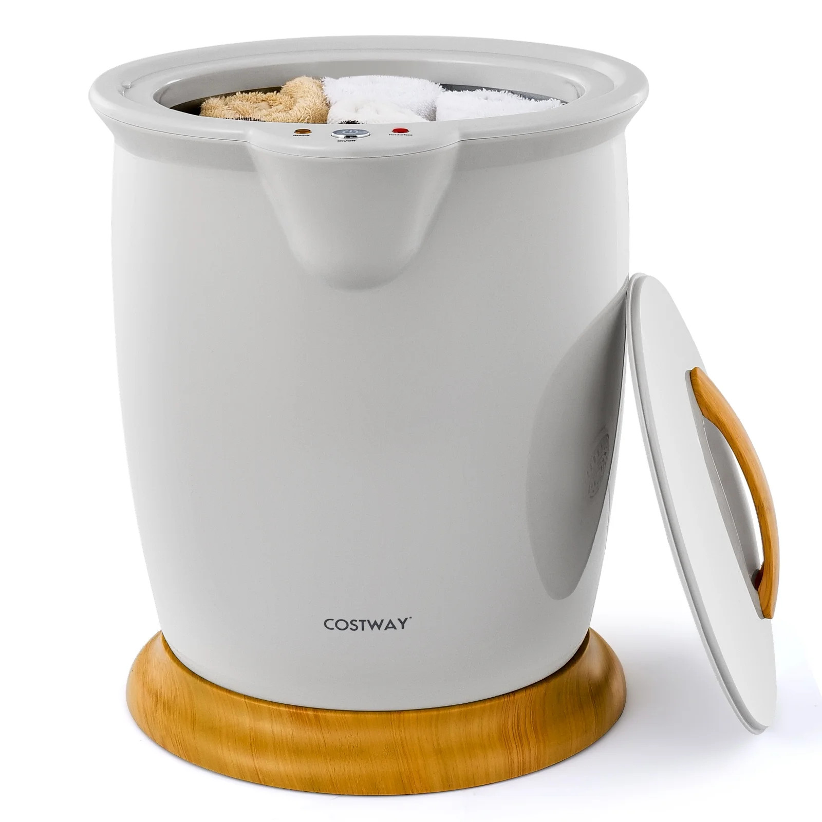 Costway Bathroom Towel Warmer Bucket with Fragrance Holder & Auto Shut Off Grey | Walmart (US)