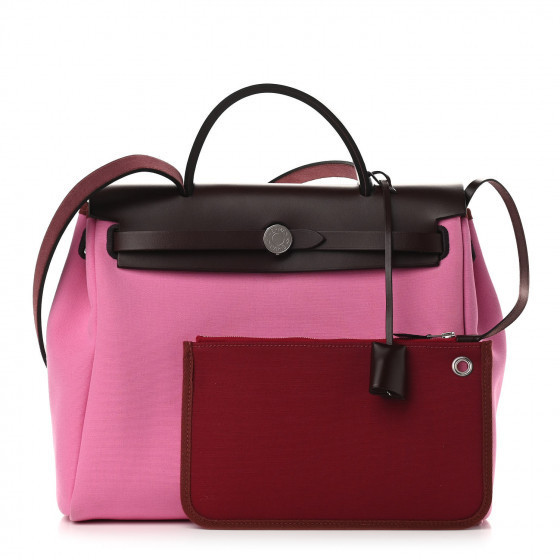 HERMES

Toile Officier Vache Hunter Verso Herbag Zip PM 31 Bubblegum Rubis Rouge Sellier | Fashionphile