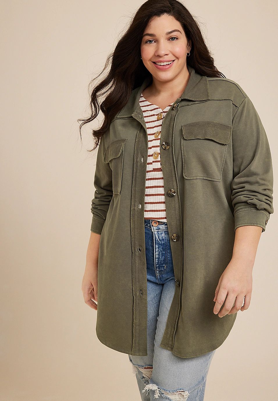 Plus Size North Shore Shacket | Maurices