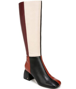 Circus NY by Sam Edelman Oaklyn Colorblock Leather Square Toe Tall Boots | Dillard's | Dillard's