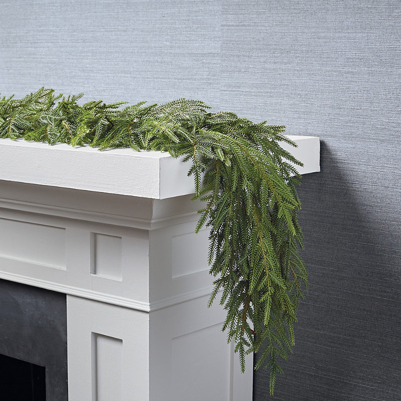 Set of 2 Norfolk Pine Garland - Frontgate - Outdoor Christmas Decorations | Frontgate