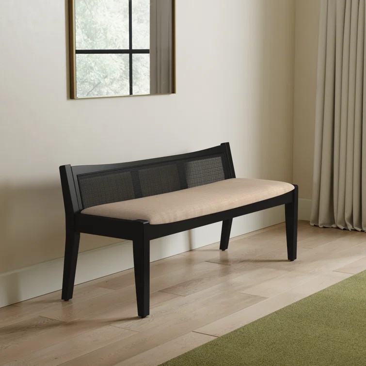 Donner Cane Back Cushioned Bench | Wayfair North America