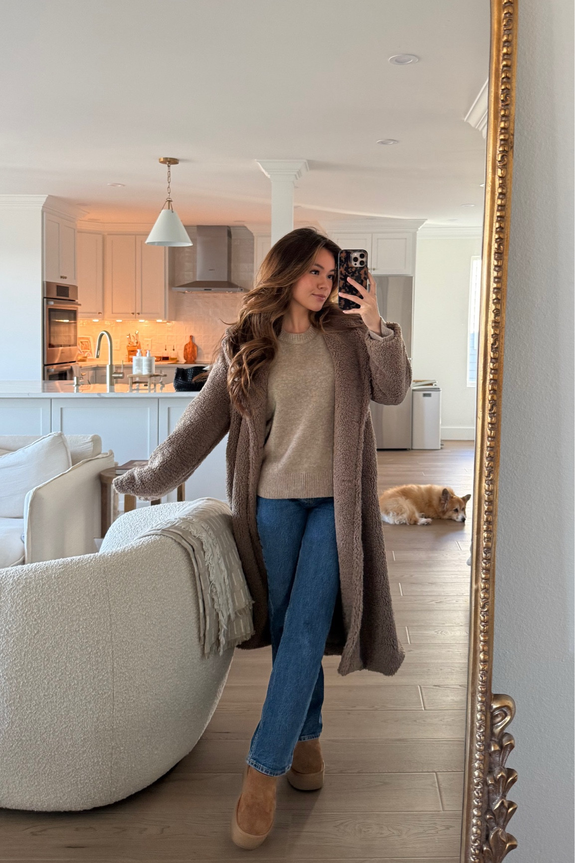 cozy winter outfit 🤍 90s relaxed high rise 23S Curve Love in dark. My favorite Jean right now. I’m 5’2 and can wear these with sneakers or have a slightly hemmed look in taller boots/heels 

#LTKStyleTip