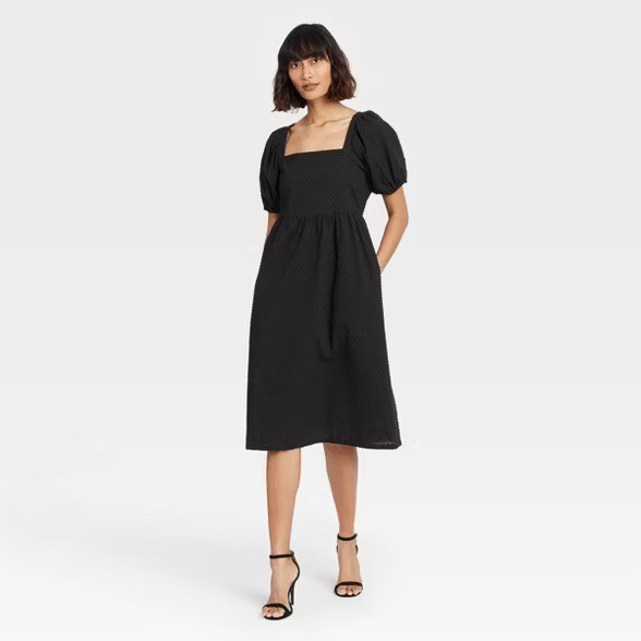 Women's Puff Short Sleeve Dress - A New Day™ | Target
