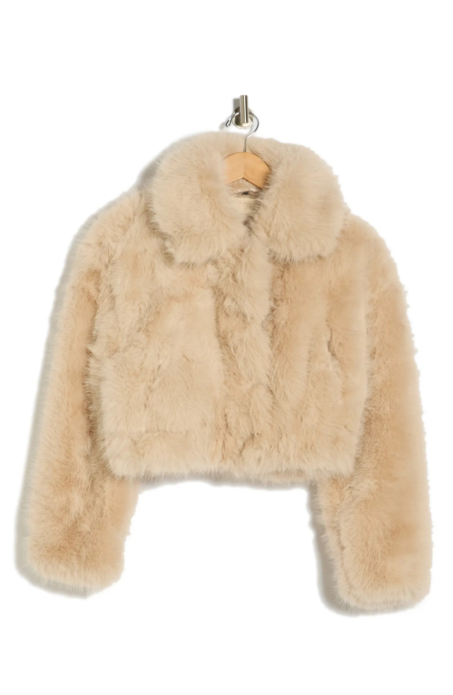 Gram Moment Faux Fur Crop Bomber Jacket | Nordstrom Rack