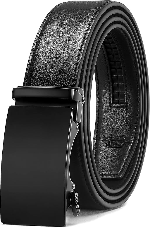 Men's Belt,Ratchet Belt Dress with Premium Leather,Slide Belt with Easier Adjustable Automatic Bu... | Amazon (US)