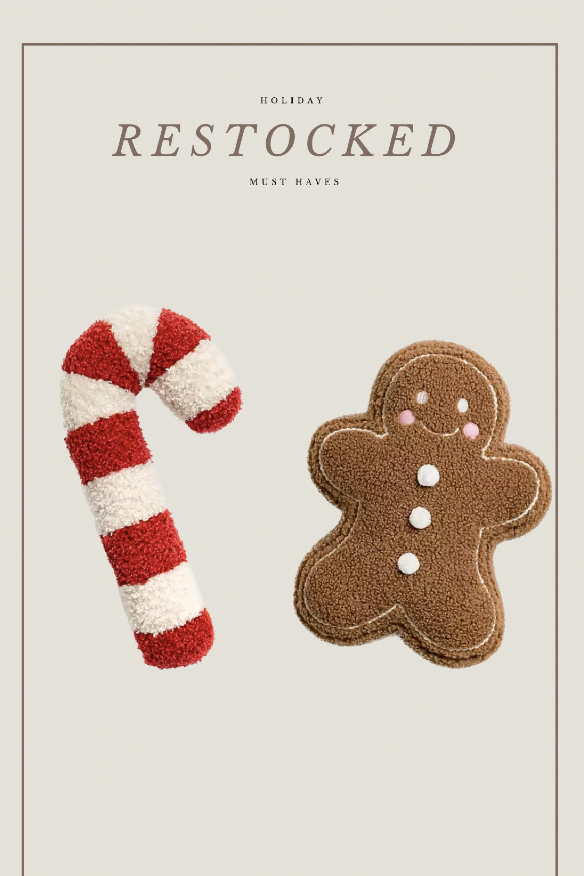 Holiday Christmas Throw Pillows
Candy cane 
Gingerbread
Sherpa pillows


#LTKHoliday #LTKSeasonal #LTKHolidaySale