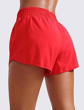 CRZ YOGA High Waisted Running Shorts for Women 2.5" - Mesh Liner Quick Dry for Sport Athletic Wor... | Amazon (US)