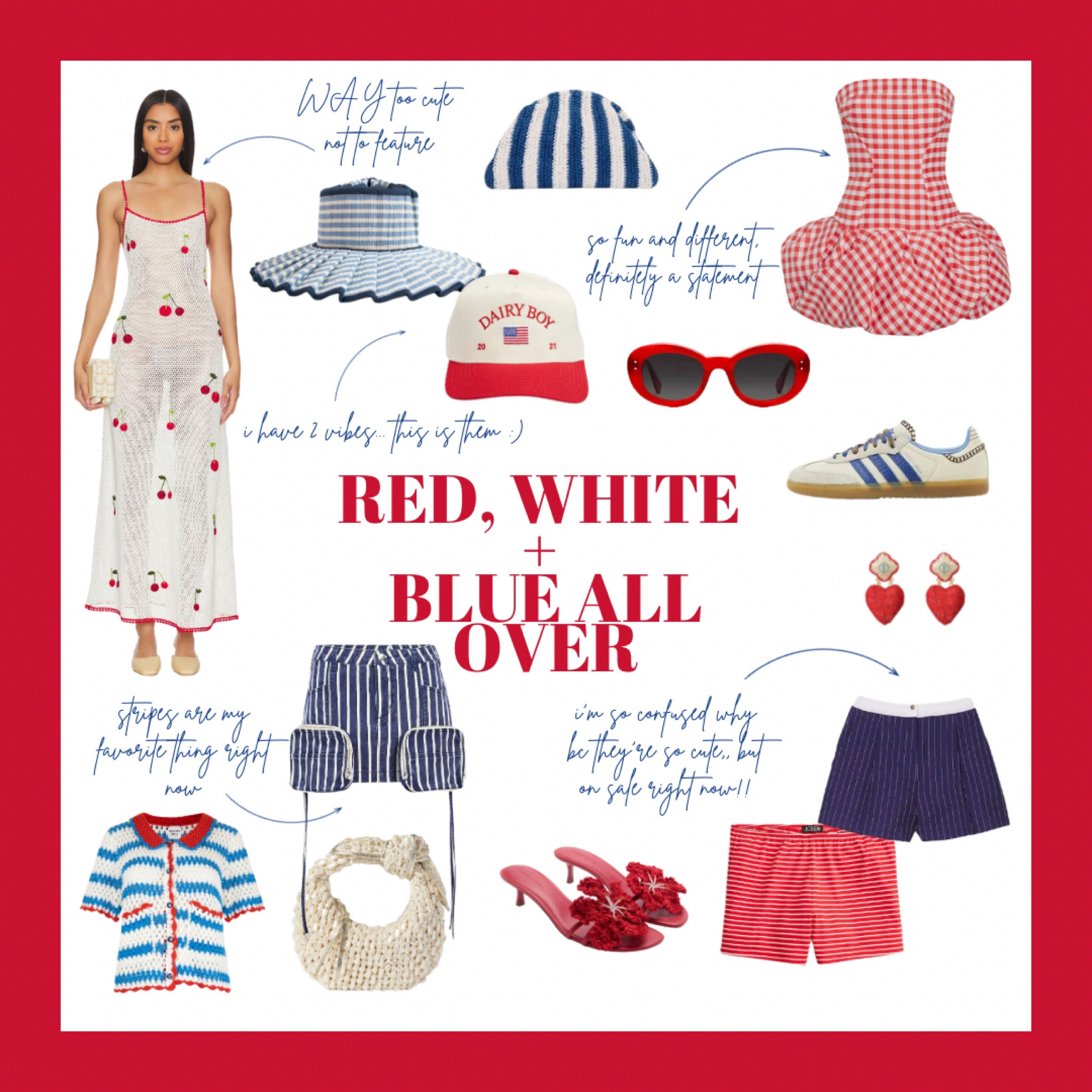 Red white + blue all over! 