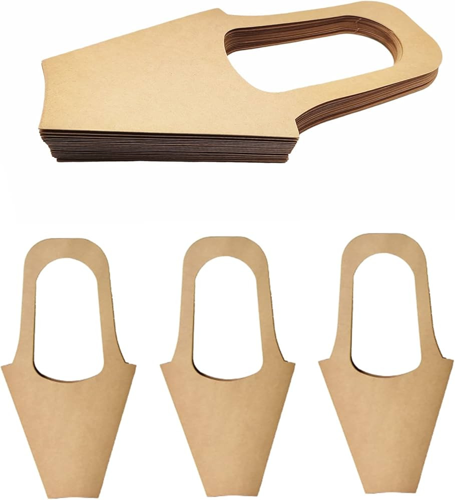 20pcs Kraft Paper Flowers Gift Bags Bouquets Bags with Handle Flowers Wrapping Gift Home Decorati... | Amazon (US)