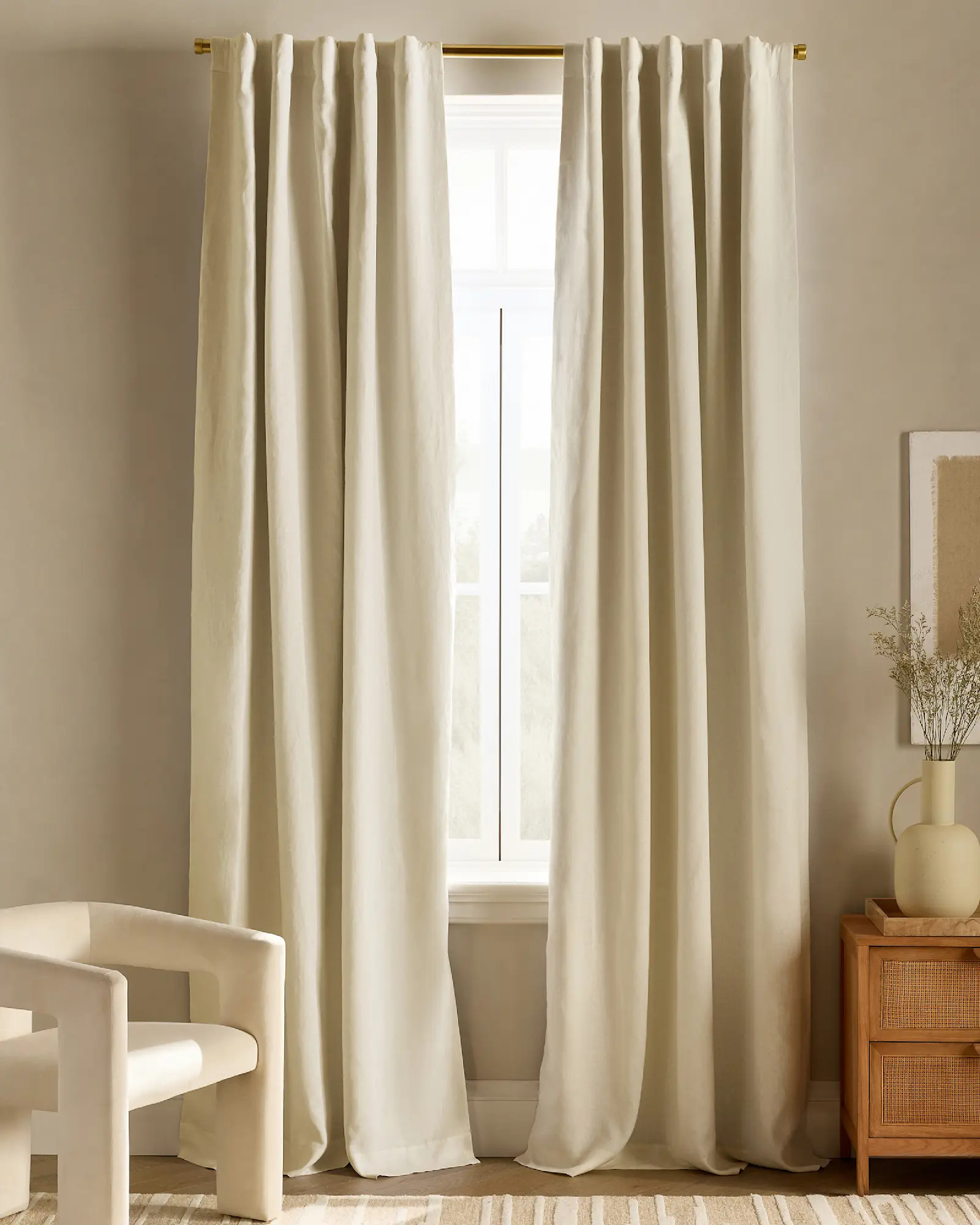 European Linen Room Darkening Curtain | Quince