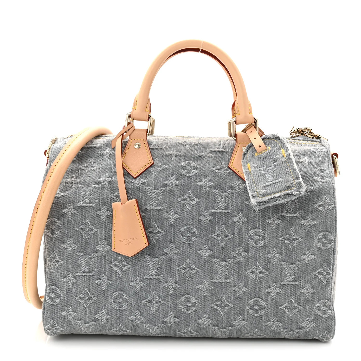 Monogram Denim Speedy Soft 30 Washed Gray | FASHIONPHILE (US)
