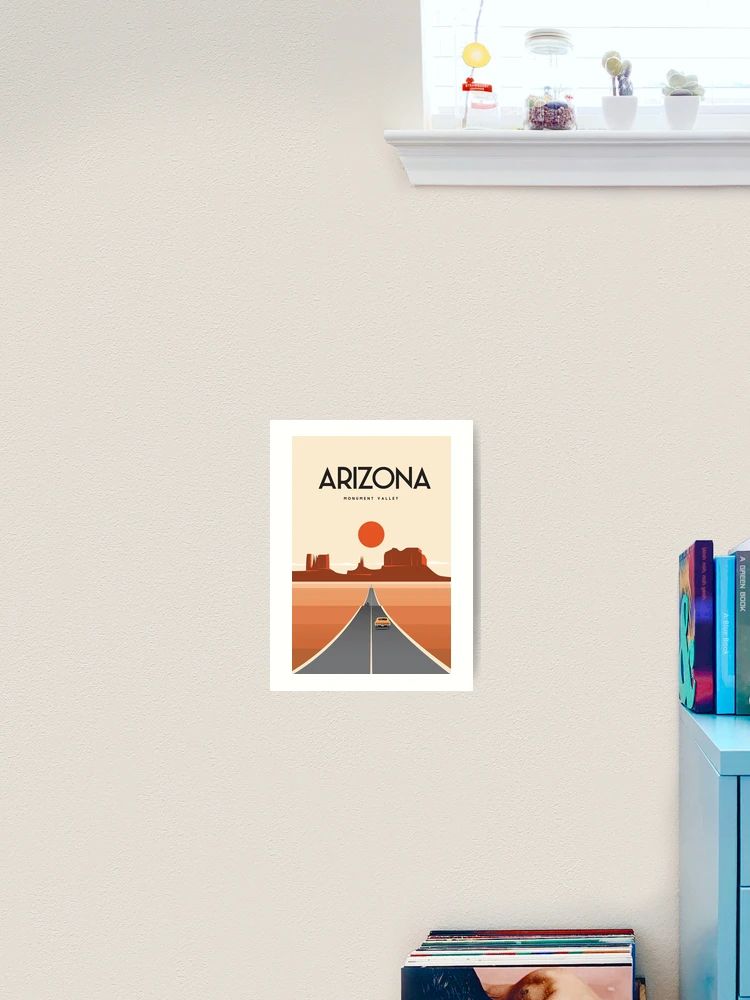 Arizona travel poster Monument Valley Art Print | Redbubble (US)