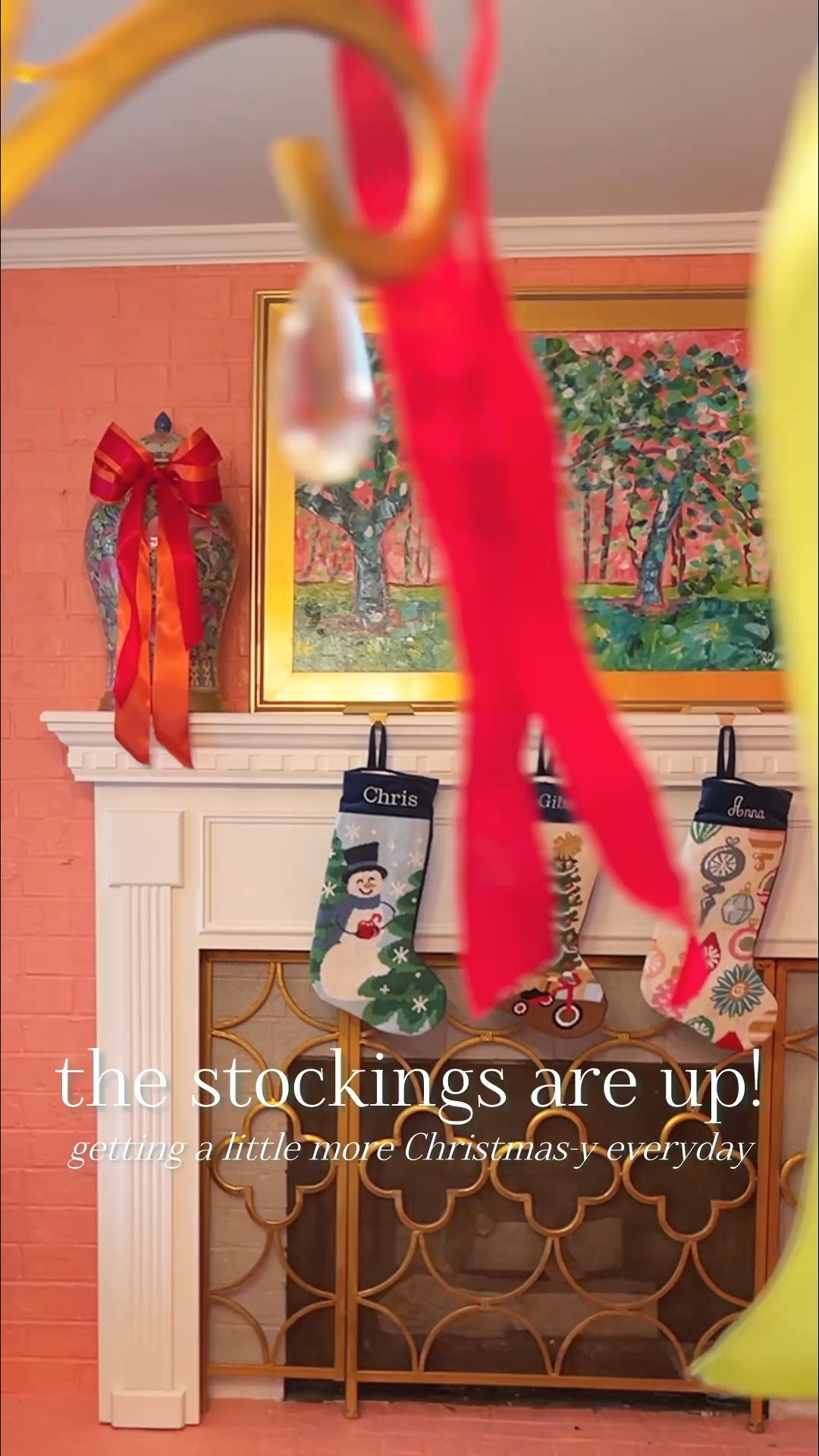 Breaking up putting up the Christmas decor has been really fun—small tasks, lots of merry moment by moment! Hanging are stockings for me excited there will be another stocking next year 🎀

I gonna try to add some garland or greenery, something along the mantle for a finishing touch. 

The stockings are by @baublestockings in collaboration with @saintynelsen.

#LTKHoliday #LTKHome