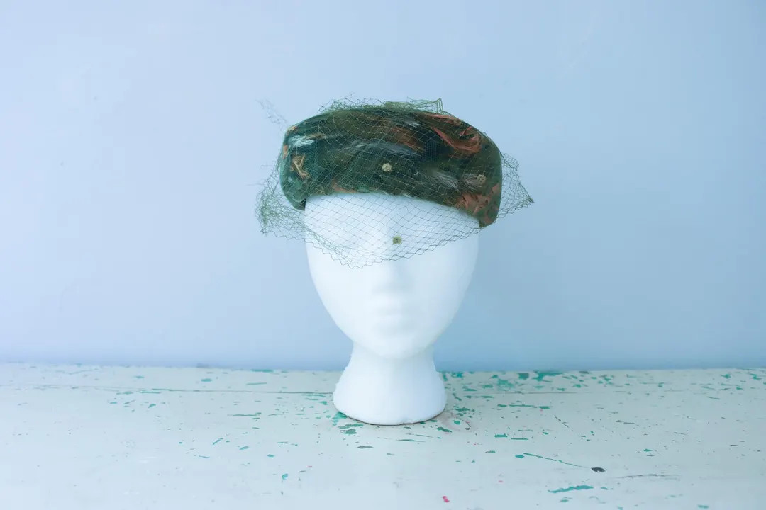 Feather Pillbox Vintage 50s Hat | Etsy (US)