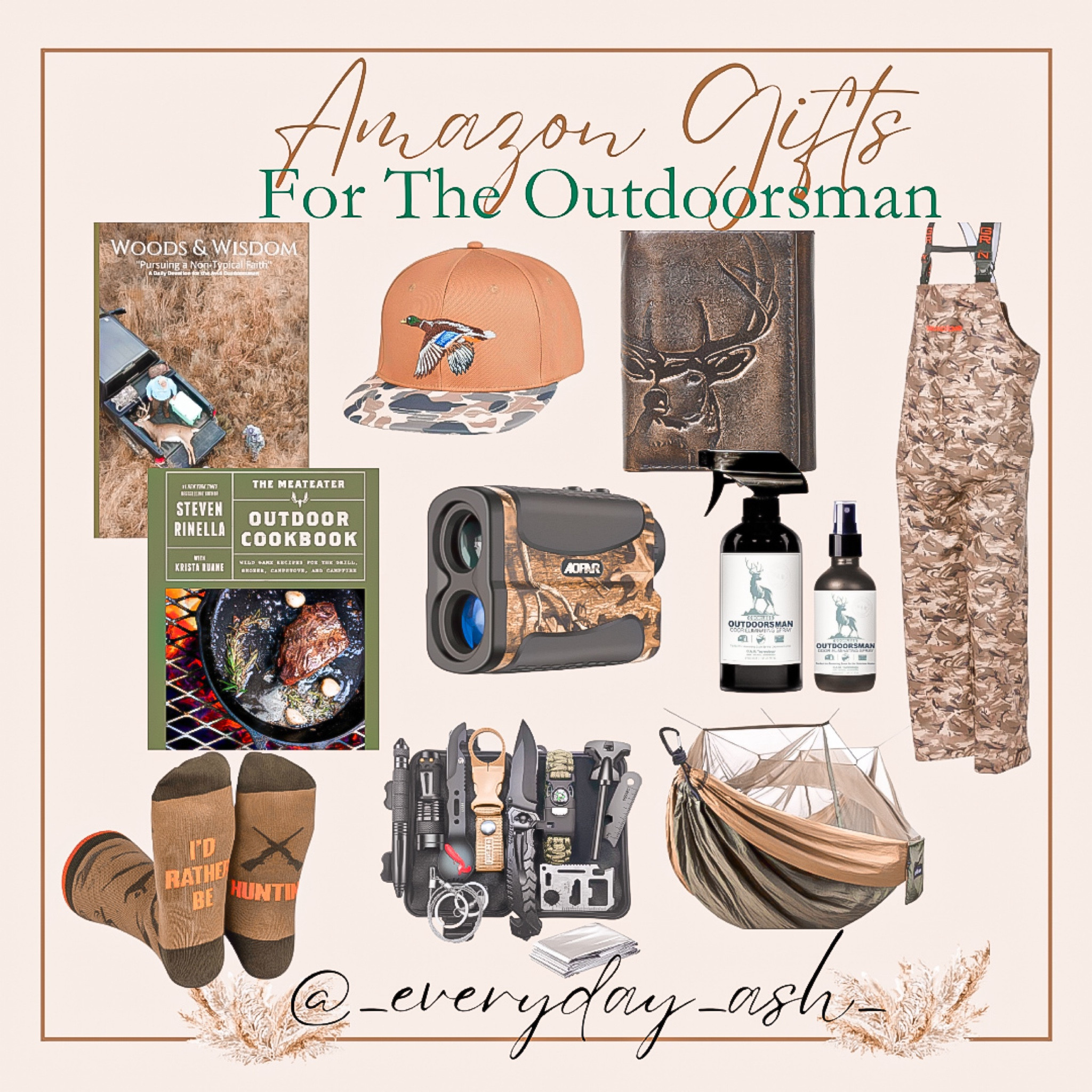 Amazon gifts - for the outdoorsmen 🎄 🦌 

Men’s gifts, gifts for men, Christmas gifts, Christmas outfit, men’s devotional, men’s outdoor cookbook, men’s hunting socks, men’s hat, outdoorsman gifts, men’s hunting finds, men’s fishing equipment, hammock, men’s hunting scent spray, stocking stuffers , men’s wallet 

#LTKGiftGuide #LTKMens #LTKHoliday