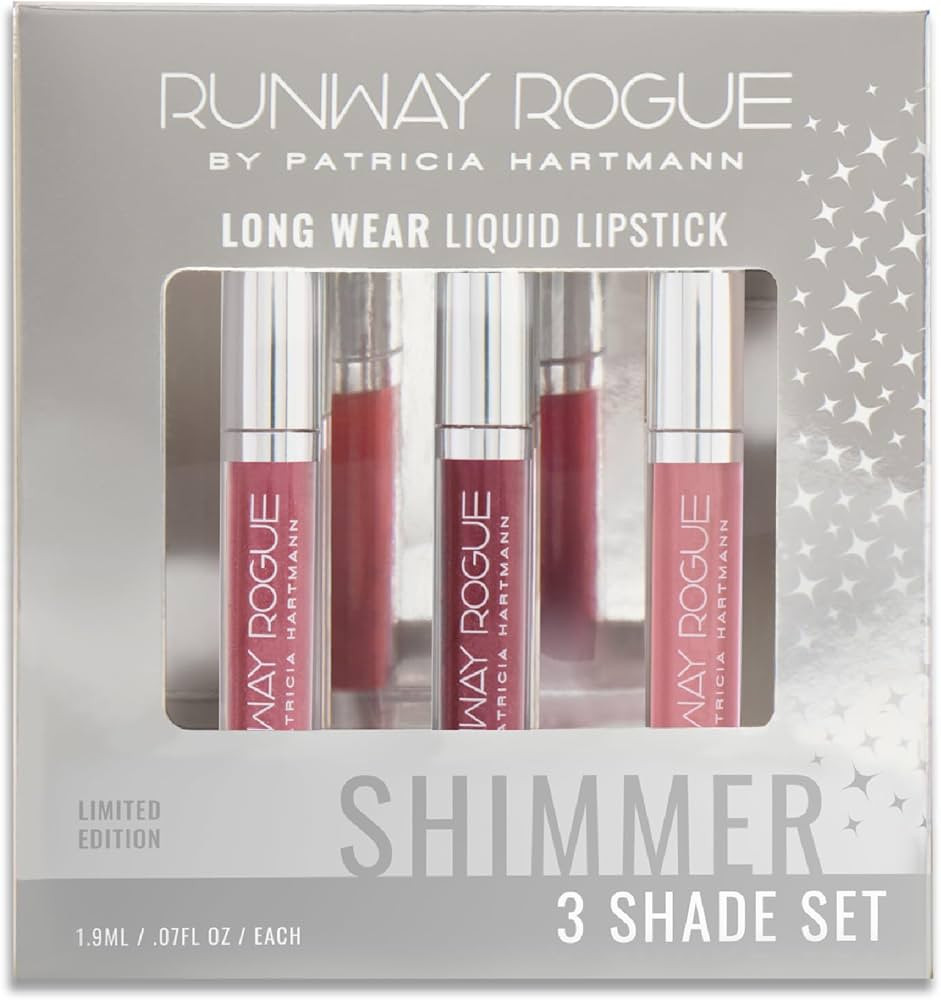 Runway Rogue Try Me x 3 Mini Long Wear Limited Edition Liquid Lipstick Set, Melrose Trio (‘Boss... | Amazon (US)